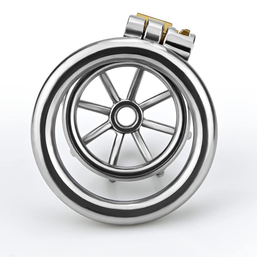 Cușcă de castitate masculină mică de blocare inel pentru penis