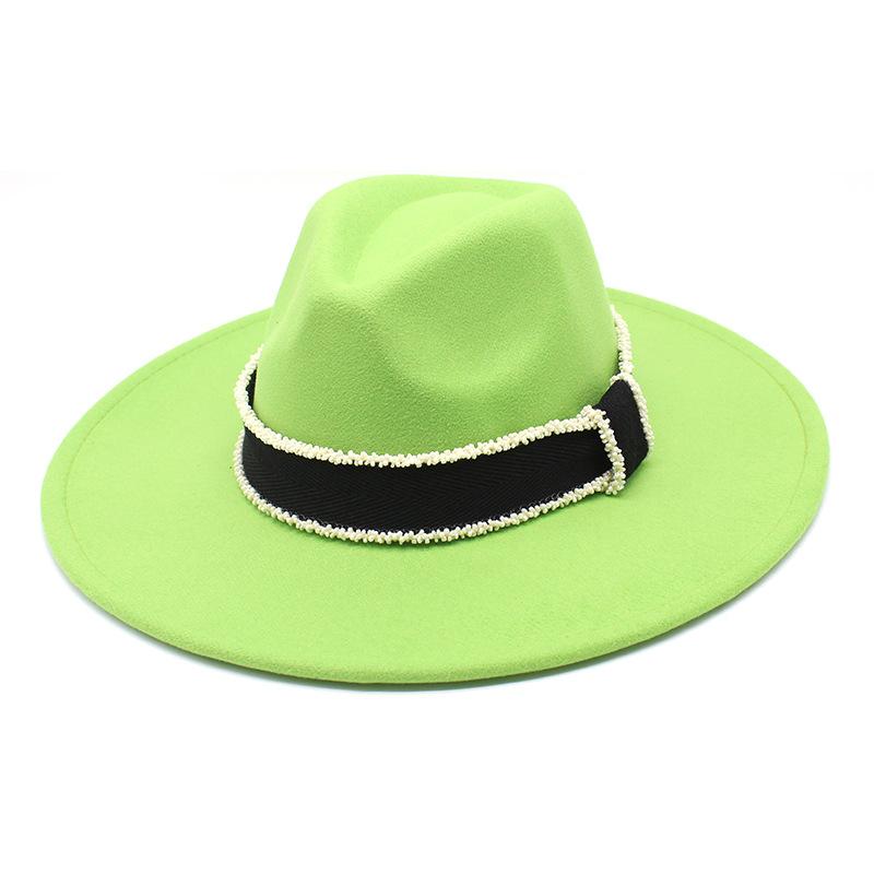 Retro Multi-Color Peach Heart Top Hat, Big-Brimmed Jazz Hat, British Woolen Felt Hat, Men'S And Women'S Top Hat 9.5Cm