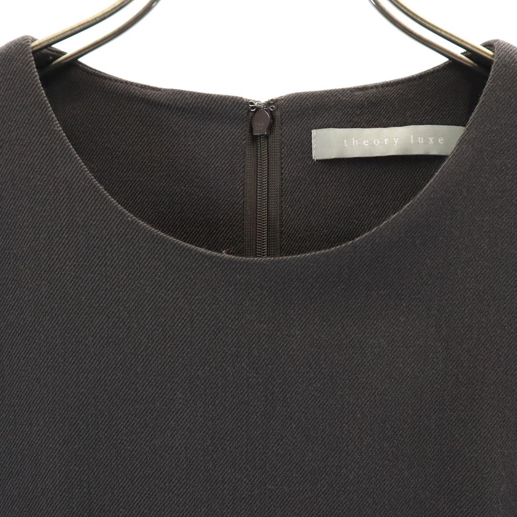 Theory Luxe Made In Japan No Sleeve Knee-length Dress 40 Brown Women Used
