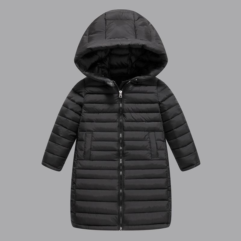 2025 Kids' Thick Cotton Over-the-Knee Winter Jacket - Boys' & Girls' Mid-Length Outerwear
