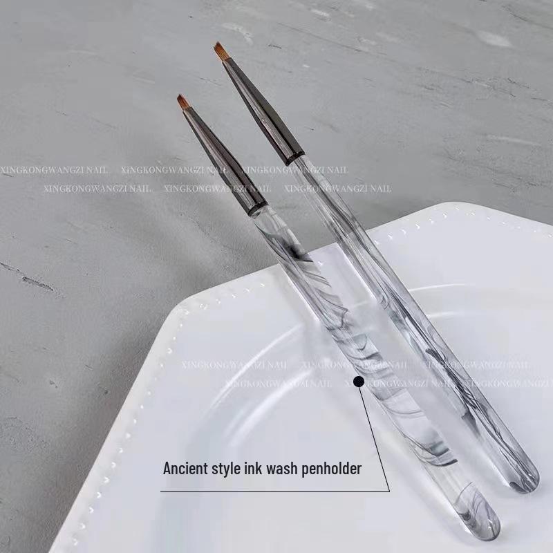 Sandalwood Handle Triangle Nail Art Brush for Painting Butterflies, Petals, Leaves, Gel Flowers, and Embossing.