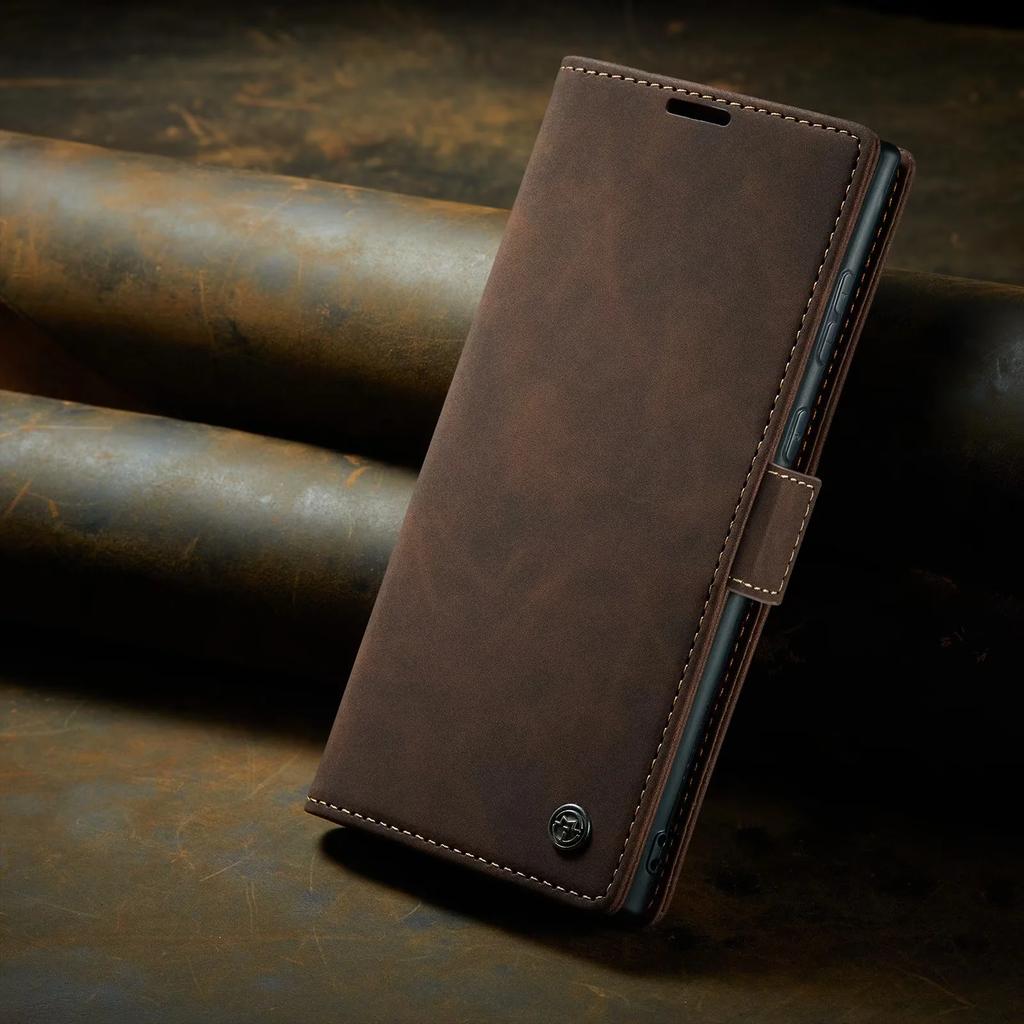 Business Leather Case For Samsung S26 Ultra S25 S24 S23 S22 Ultra Note 20 10 Plus Ultra Cards Solt Wallet Magnet Stand Bag Cover