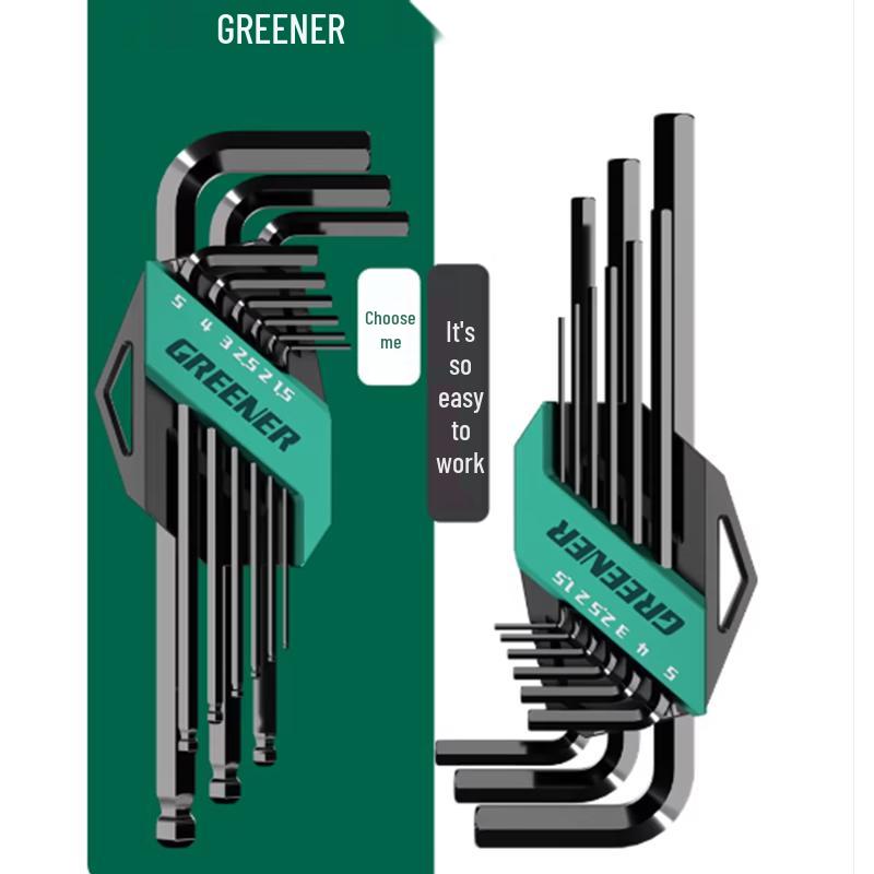 Greener 9-Piece Hex Key Wrench Set