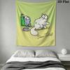 Simon‘s Cat Wall Tapestry Aesthetic Wall Hanging Printed Fabric Blanket Decorative Tapestries for Bedroom Living Room Home Decor