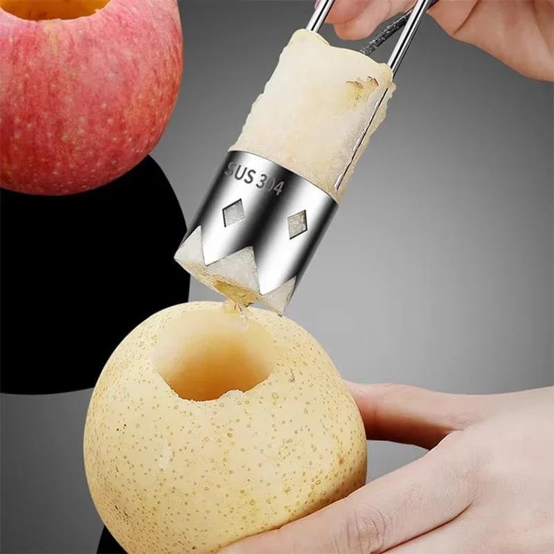 Portable Rust-Proof 304 Stainless Steel Core Remover for Pears and Apple Sharp Serrated Cutter Durable Hand Tool for Vegetables