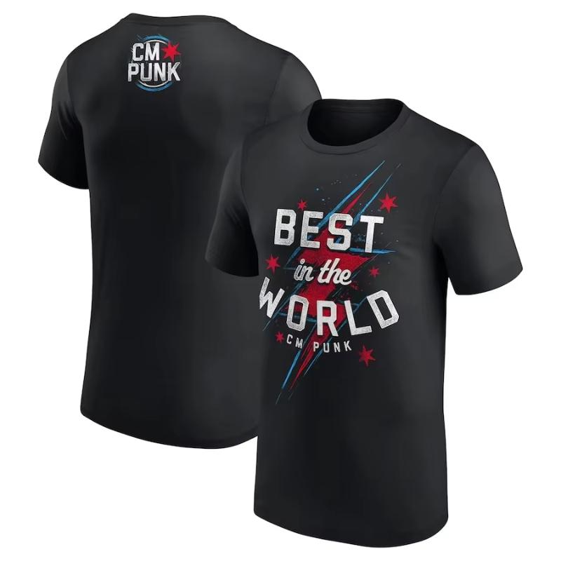 CM Punk Wrestler Graphic Cotton T-shirt Unisex Men Women Summer Short Sleeve Luxury Brand Top Casual Vintage Fashion Retro Tee