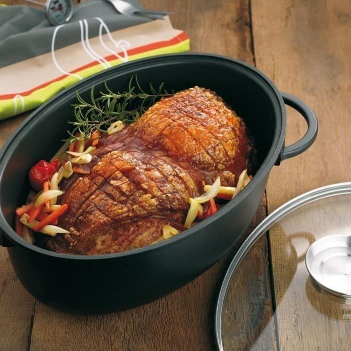 Cocotte à braiser - KELA - Ovale - Fonte d'aluminium - Revêtement Greblon - Tous feux