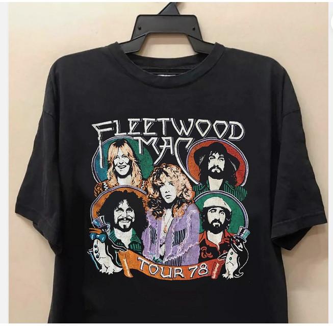 Fleetwood Mac 1978 Tour Stevie Nicks Unisex T-Shirt Full Sizes S-5XL Multicolor