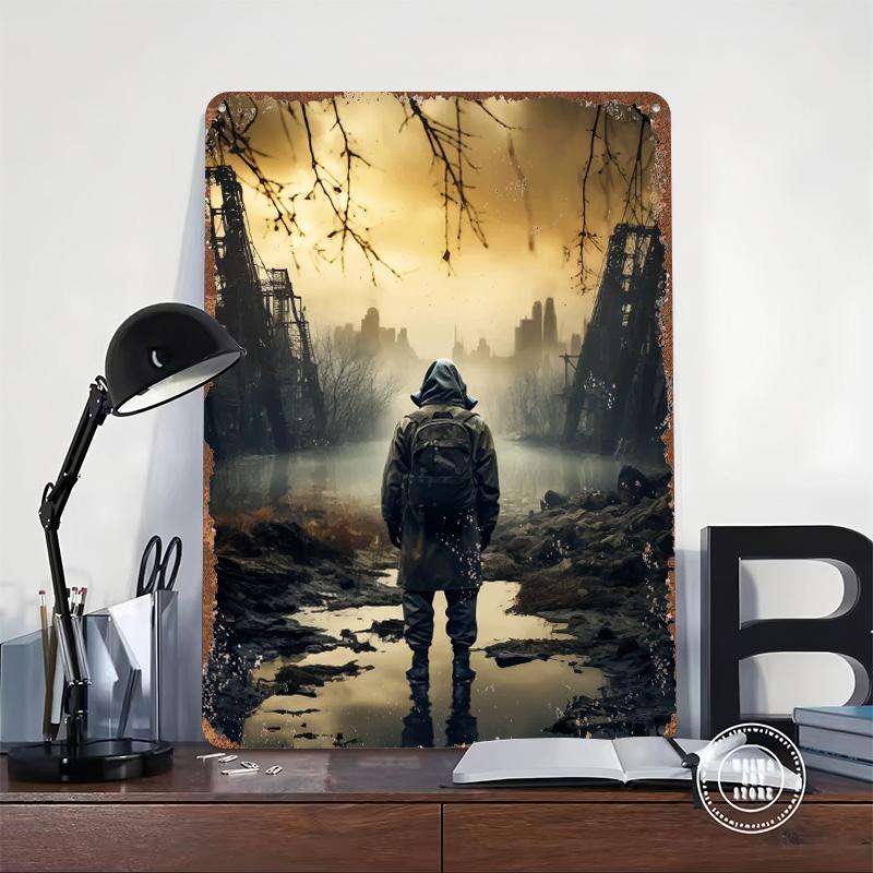 Chernobyl Printed Poster Customized Wall Art Retro Vintage Metal Tin Signs for Gamer Decoration Room Desk Decor Home Decorations