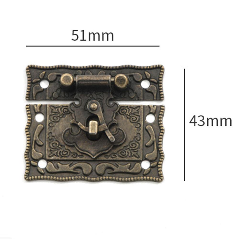 Parts Cabinet Hinges With Screws Zinc Alloy 17Pcs/Set Bronze Cabinet Hinges Hardware Jewelry Wooden Box Latch Hasp