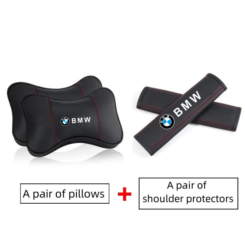 Car Seat Neck Pillow Headrest Rest Cushion Seat Belt Shoulder Pads Hat For BMW X1 X2 X3 X4 X5 X6 X7 GT E53 E70 E71 F25 E84 M cycr35