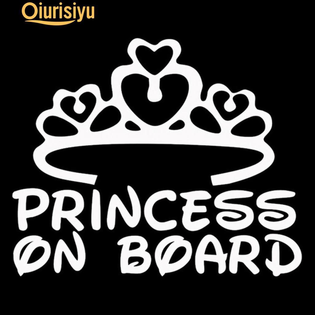 PRINCESS ON BOARD Baby Child Safety Window Bumper Car Sign Decal Warning Sticker PRINCESS ON BOARD Baby Child Safety Window Bumper Car Sign Decal Warning Sticker