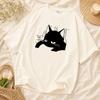 Cute Cartoon Printed Short Sleeved T-shirt Casual Street Style Women's Patterned T-shirt
