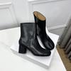 Boty Tabi s rozděleným prstem Chelsea Boots Boty Tabi Vysoké kožené boty Boty s podpatkem ve tvaru podkovy 3/6/8 cm Dámské boty se silnou podrážkou
