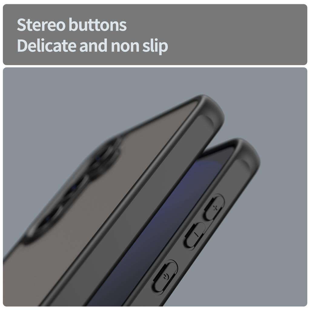 For Samsung Galaxy S24 FE Case with Screen Film WANLONFENG FD Series Skin Touch TPU PC Phone Back Cover