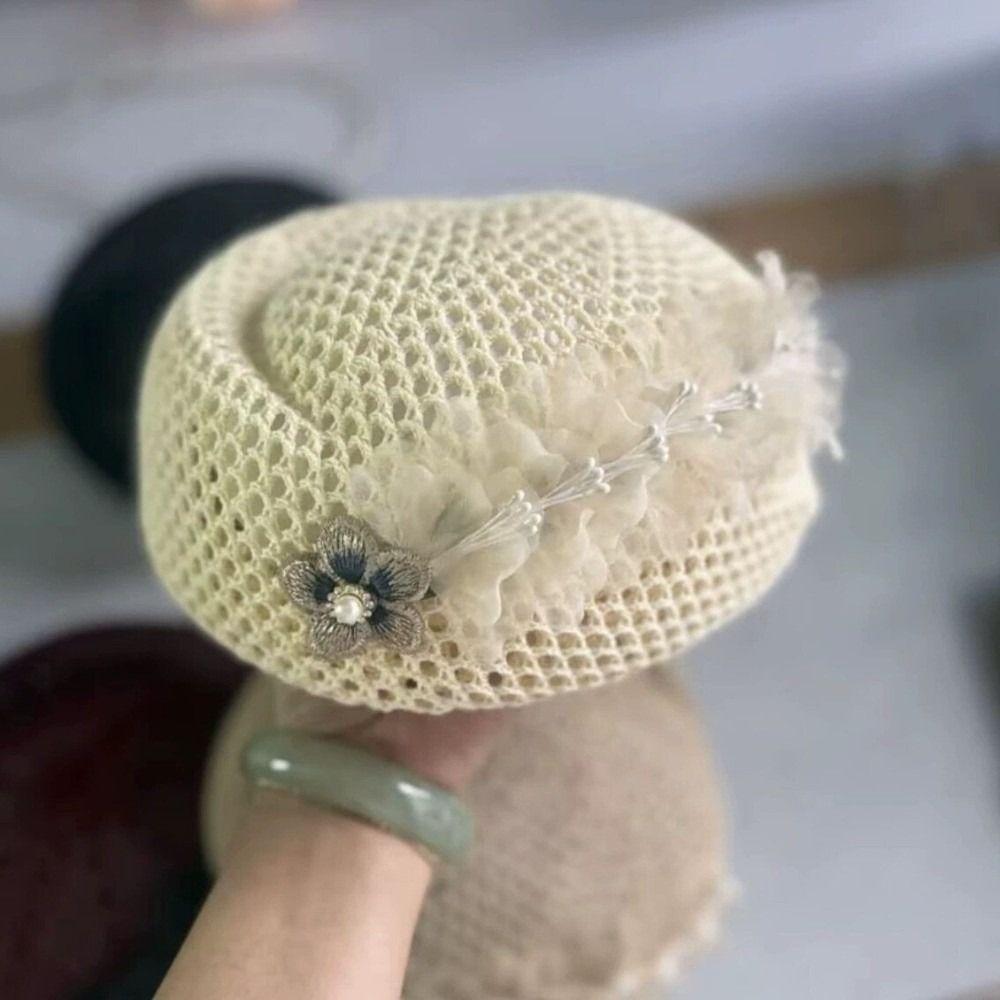 Versatile Beret Hat Hollow-Out Painter Hat Fashion Artist Hat  for Women