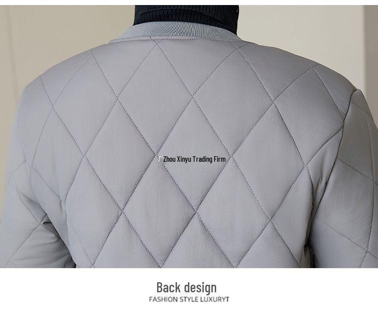 Men's Ultra-Lightweight Cotton Jacket with Stand Collar - Warm, Casual, Versatile Outerwear for Autumn & Winter.