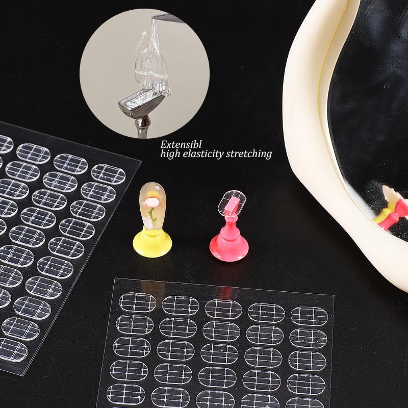 Transparent Double-Sided Adhesive Tape Traceless Nail Display Board Paste Practice Fixing Base Jelly Glue Manicure Tool