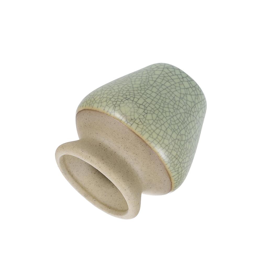 Uxcell Ceramic Chasen Stand, 66mm, Matcha Tea Towel Holder, Tea Set Towel Stand, Traditional Matcha Chasen Holder, Tea Set Accessory for Tea Tasting,