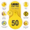 50Pcs Livestock Cow Cattle TPU Ear Tag Signs With Word Ear Tags 01-50 TPU Precision Ear Tags Farm Animal Identification Card
