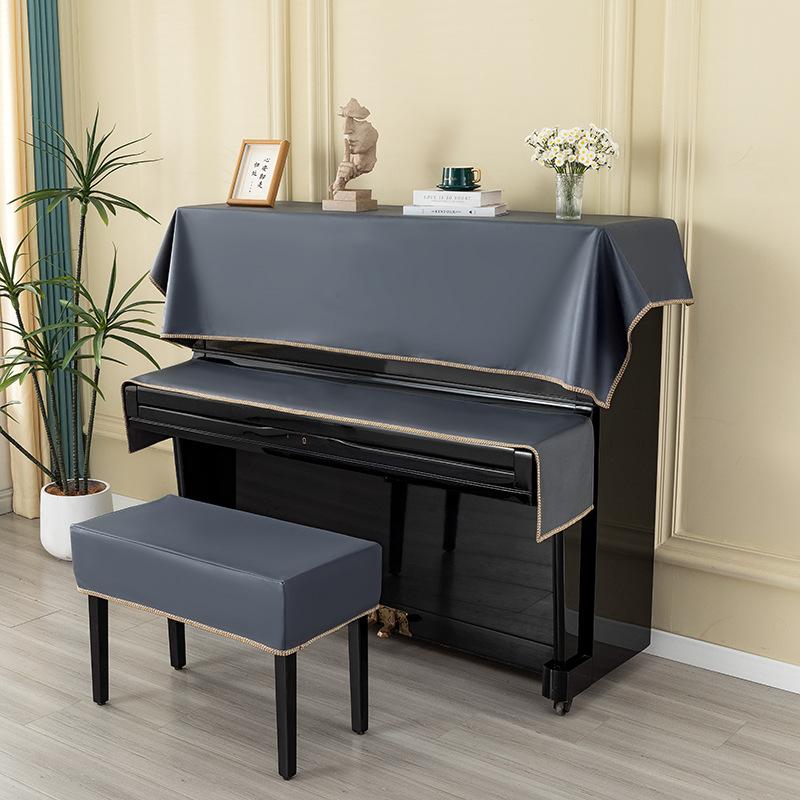 1pcs Solid Color Vertical Electric Piano Cover Dust Covers Electronic Pianos Stool Covers Thicken and Easy To Clean Universal Protective Cover