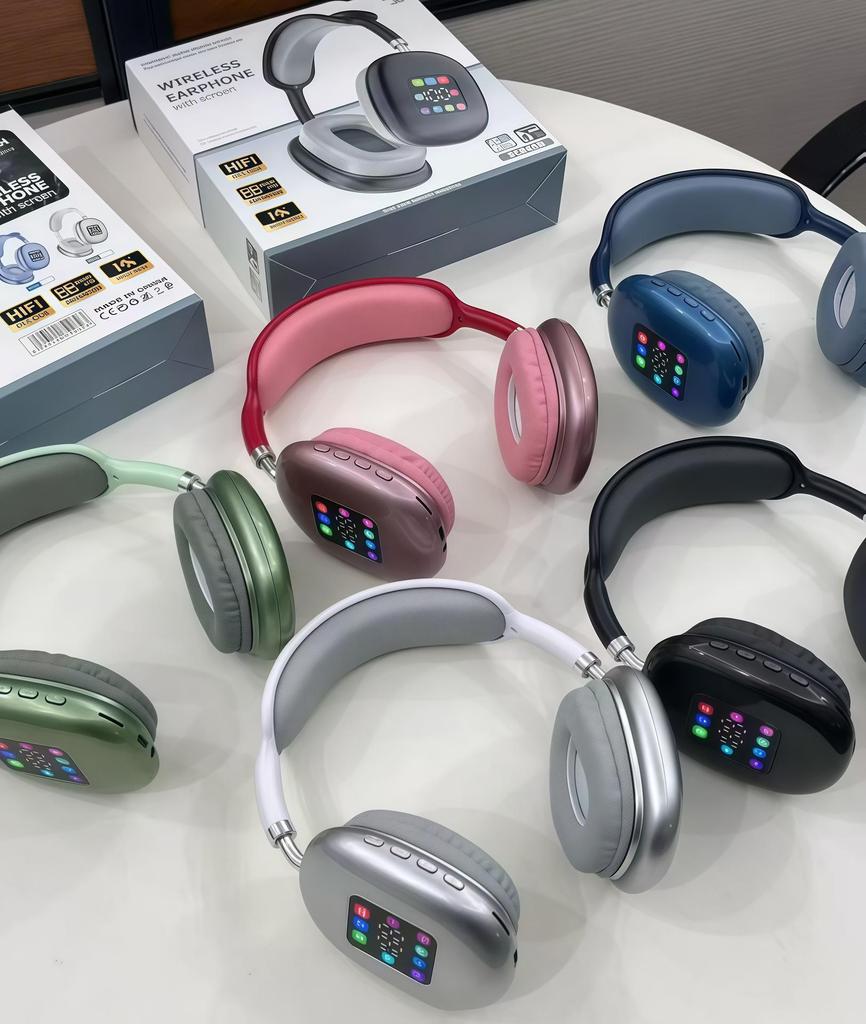 2025 P9 MAX Over-Ear Bluetooth-Headset mit Digitalanzeige & Verlängerter Standby-Zeit