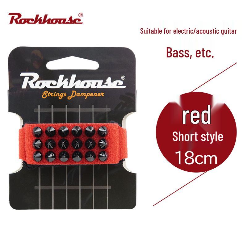 ROCKHOUSE Professionelles Saiten-Dämpfungsband & Clip für E-Gitarren, Akustikgitarren und Bassgitarren