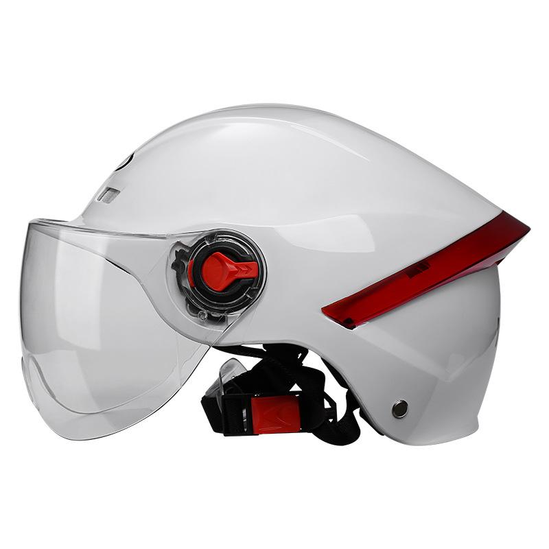 [Custom] Summer Half Helmet for Motorcycle/Electric Bike Unisex Safety with Sun-Protective Clear Visor 3C/DOT Certified