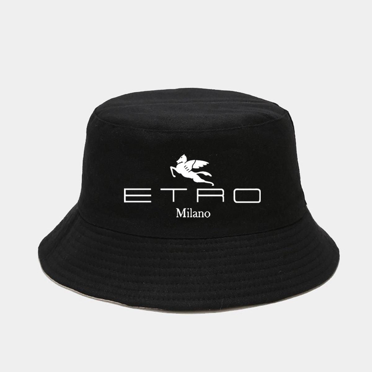 

1pc E.T.R.O stylish printed outdoor fisherUnisex hat with sun shading polyester material, suitable for Unisex and Women as a gift