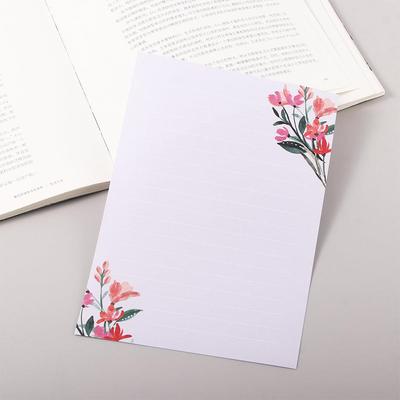 Valentine's Day Office Gift Birthday Party Wedding Letter Pad Greeting Card Writing Paper Letter Paper Flowers Envelope