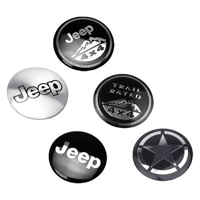 4 pièces 56/60mm Cache-moyeu de Roue de Voiture Autocollant Cache-moyeu Emblème Pour Jeep Renegade Patriot Liberty Renegade jk Grand Cherokee Gladiator