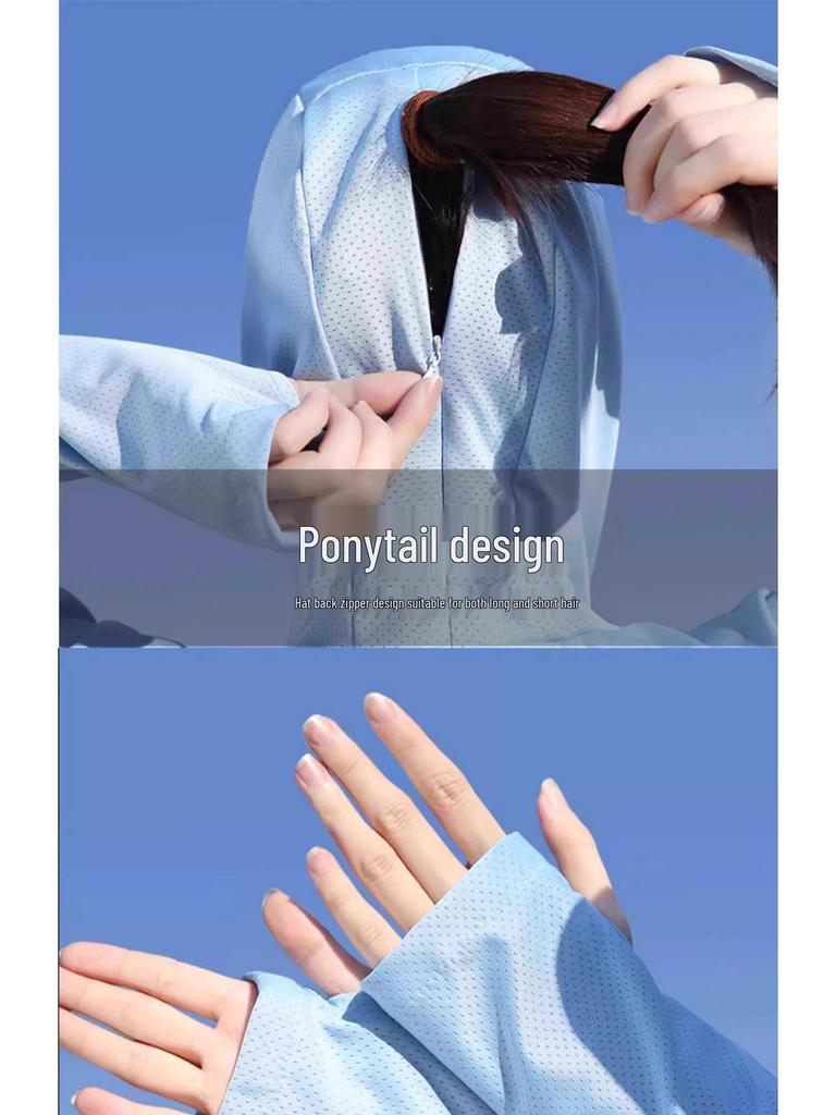 Damska bluzka z długim rękawem z lodowego jedwabiu chroniąca przed promieniowaniem UV - Edycja Lato 2025, Dostępny rabat dla nowych klientów