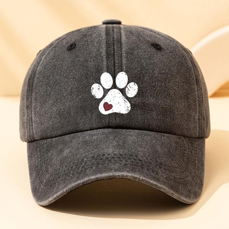Fashionable Dog Claw Printed Baseball Hat - Multi functional Outdoor Leisure Sunshade Hat, Suitable for Travel