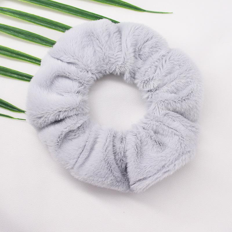 Korean Retro Plush Scrunchie for Girls - Jennie-Inspired Thick Ins Style Hair Tie