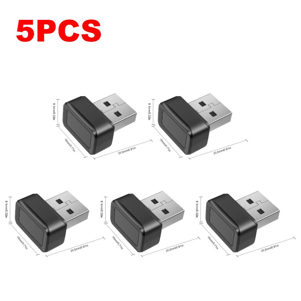 1-10PCS USB Fingerprint Key Reader Anti-Spoofing Mini Fingerprint Reader 360° Touch Biometric Fingerprint Scanner For PC&Laptop
