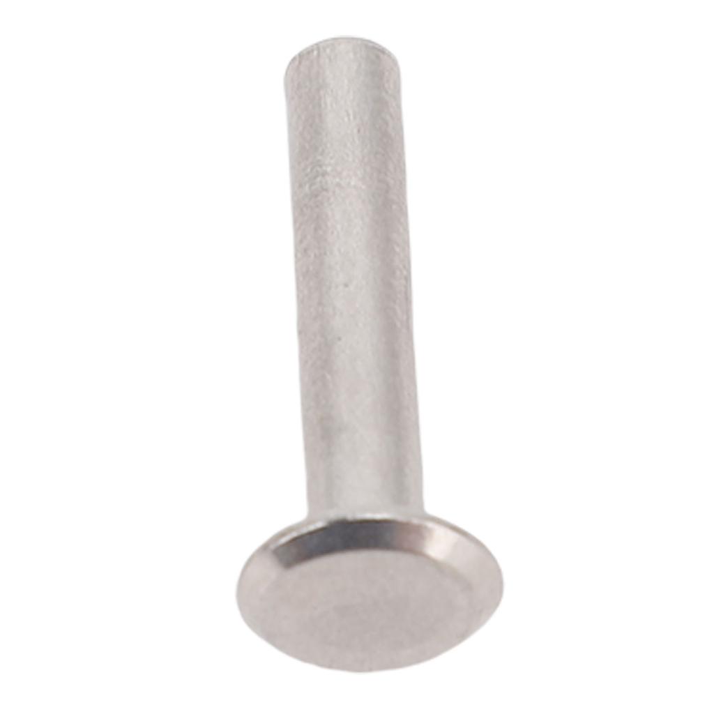 100 Sets Rivet and Screw M3 Stainless Steel Flat Round Head Rivet Fastener Set for Leather Crafts