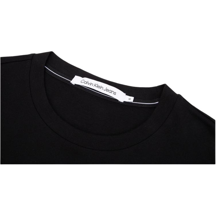 Calvin Klein Classic Letter Print Breathable Short Sleeve T-Shirt Unisex Tops Black J323261BEH