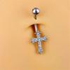 Sexy Piercing Bauchnagel Körperschmuck für Frauen Mädchen Personalisierter Einfacher Kreuzanhänger Bauchnabelringe Geschenke