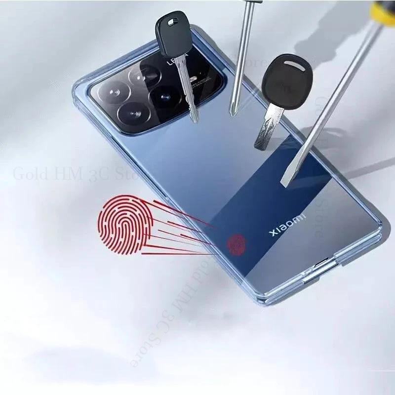 För Xiaomi Mix Fold 4 HD Transparent Telefonfodral för Mi Mix Fold 3 2 Hårt PC-skyddsfodral för Mix Fold 2 Klart Tufft Fodral För Mix Fold 4 3 2 Fundas