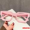Luxury Women Men Blue Light Blocking Computer Eye Plain Glasses Vintage Colorful Oversized Optical Spectacle Eyeglasses Goggles