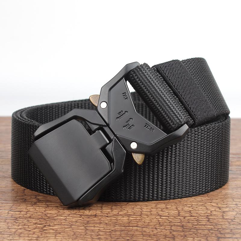 Men's Tactical Nylon Belt: Military & Security Canvas Belt for Outdoor and Work Use