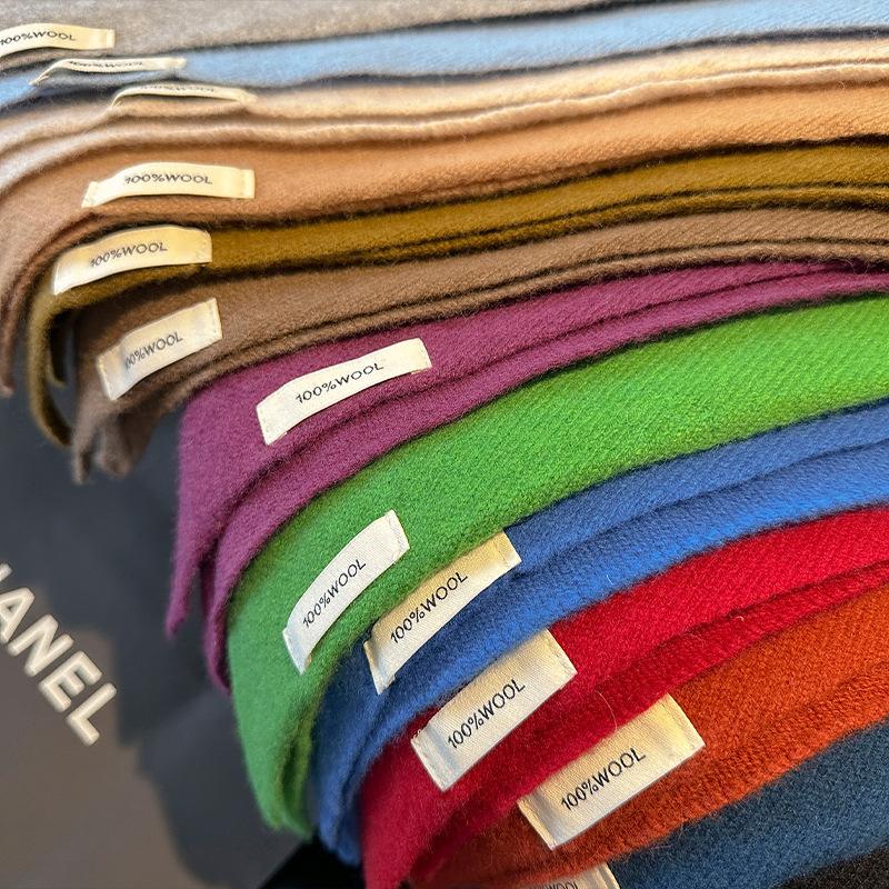 British Korean Triangular Scarf Niche 100% Wool Triangle Scarf Women Head Scarf Knitted Shawl Winter Warm Poncho Echarpe