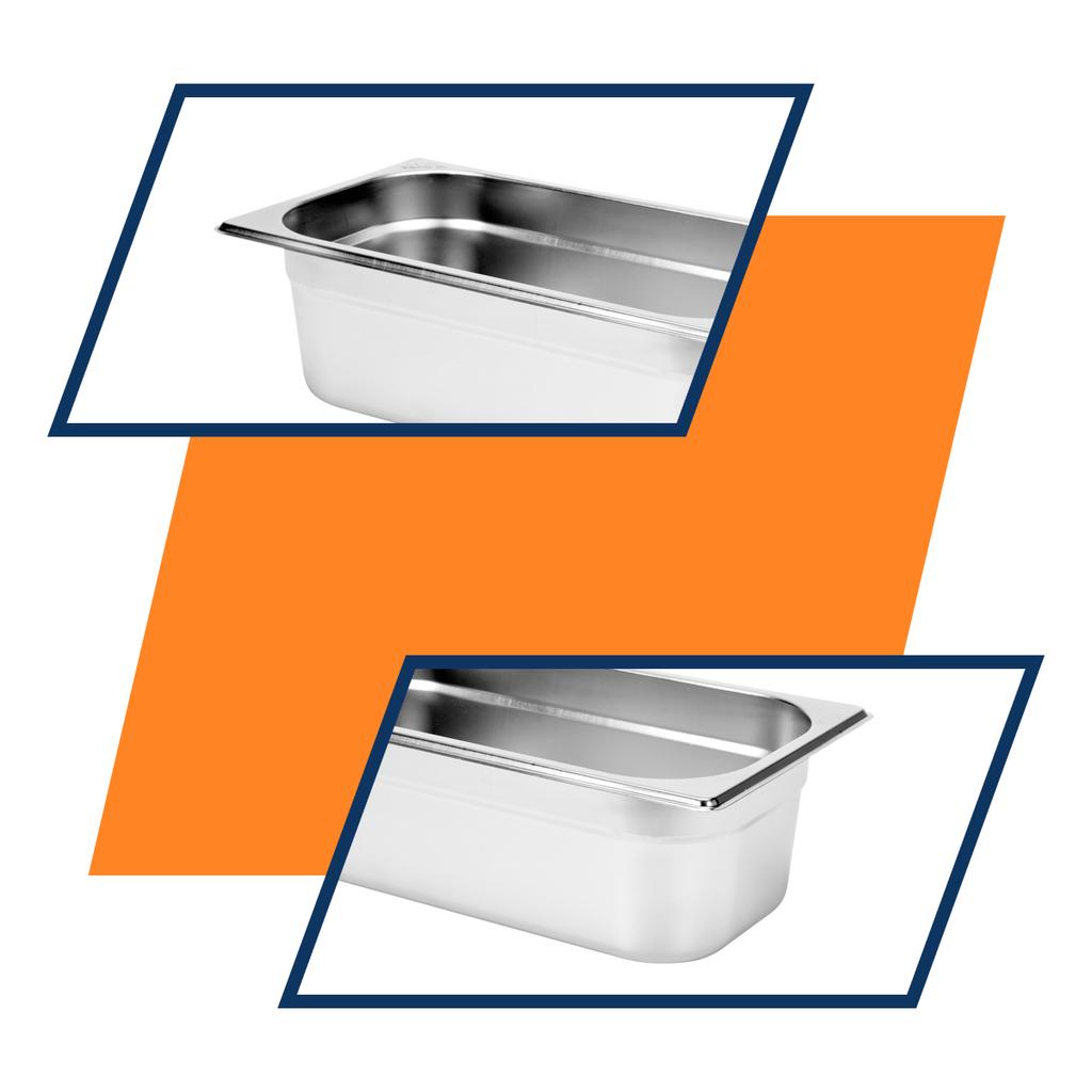 Pojemnik gastronomiczny 4L -  GN1/3, H100MM - stal nierdzewna - YG-00273