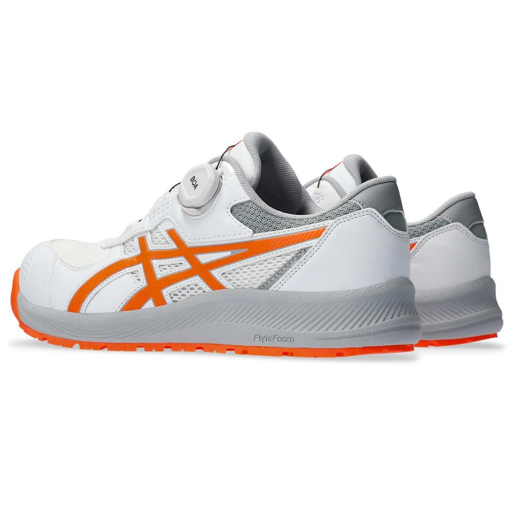 ASICS Winjob CP219 BOA Working Safety White x Shocking Size Shoes/Work Shoes, Orange, 26.0cm