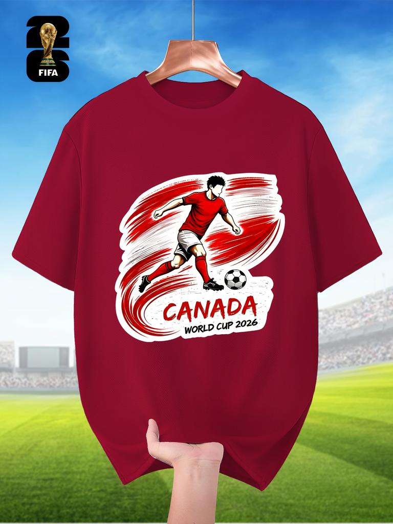 FIFA-Themed Men's Breathable Short-Sleeve T-Shirt for World Cup Gifts, Football Fans Apparel, Birthday Present for Birthdays/Dating/Creative Gifts