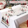 Vintage Christmas Table Runner Farmhouse Table Flag Merry Christmas Decoration for Home 2025 Winter Holidays Dinning Table Decor