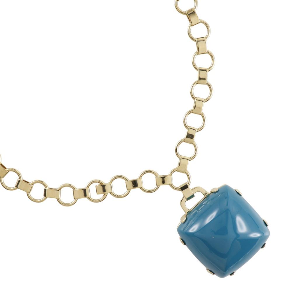 

MARC BY MARC JACOBS Blue stone Necklace Plated Gold 63.6g Women Used