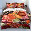 Colorful Floral Pattern Bedding Set Bedding Set (1 Duvet Cover, 2 Pillowcases, Duvet Not Included)