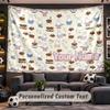 Wall Hanging Tapestry Custom NameMiffy Pattern Personalized Printed Fabric Wall Decor