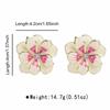 Exaggerated Colorful Drip Oil Large Flower Stud Earrings for Women Bohemia Metal Double-Layer Floral Earrings Holiday Jewelry